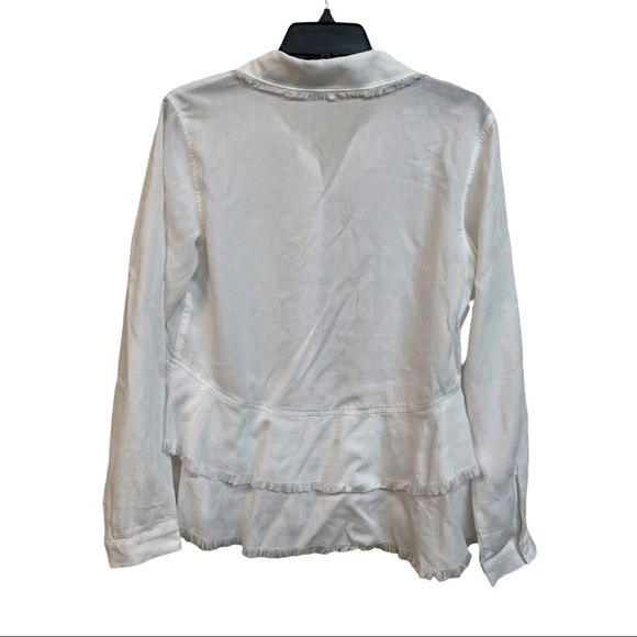 Anthro CLOTH & STONE Tencel Blouse Top White Size Small - Picture 2 of 7